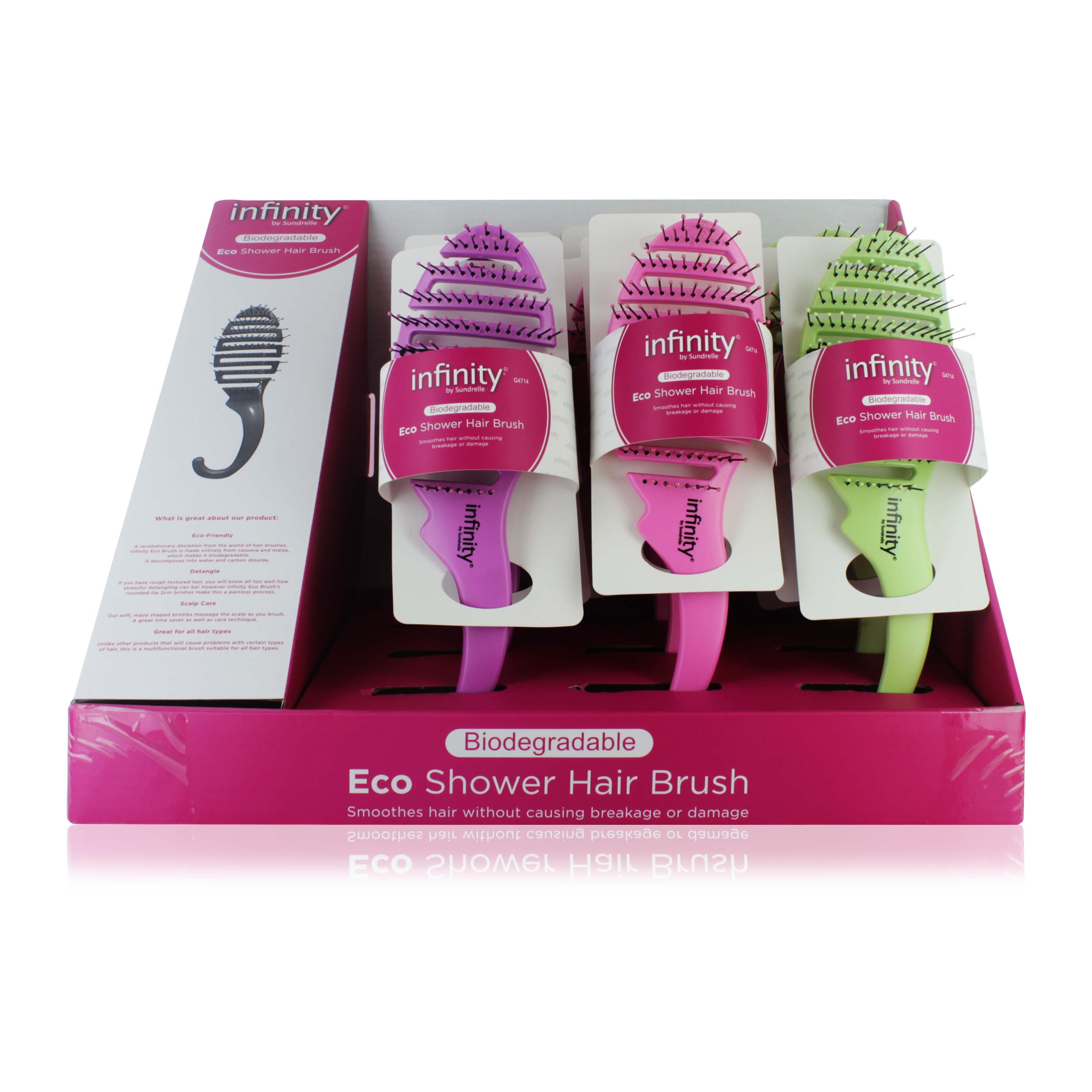 BIODEGRADABLE SHOWER HAIRBRUSH