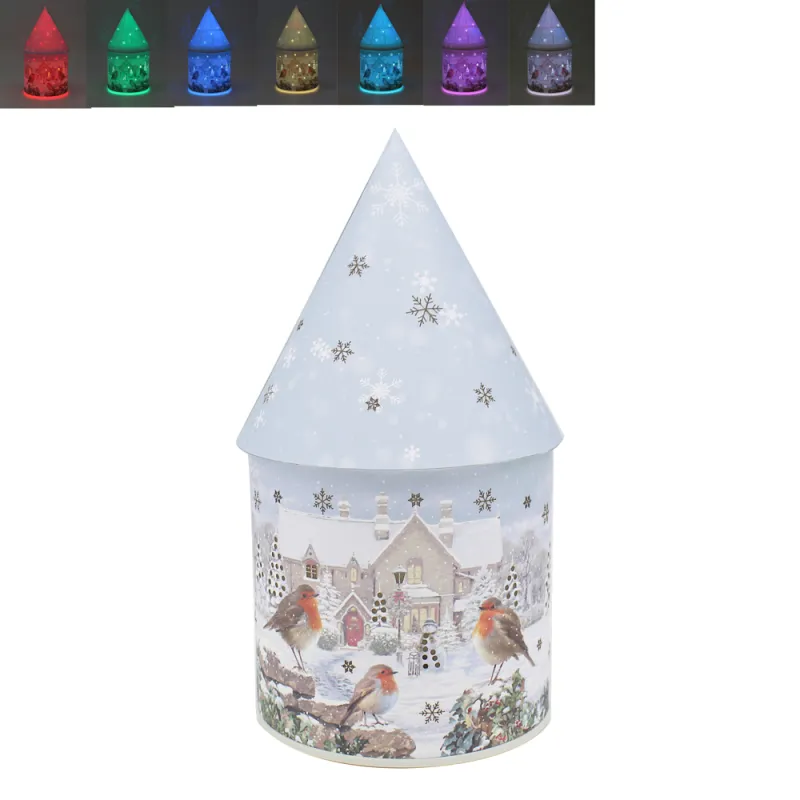LP53749 XMAS ROBIN LIGHT UP HOUSE LED