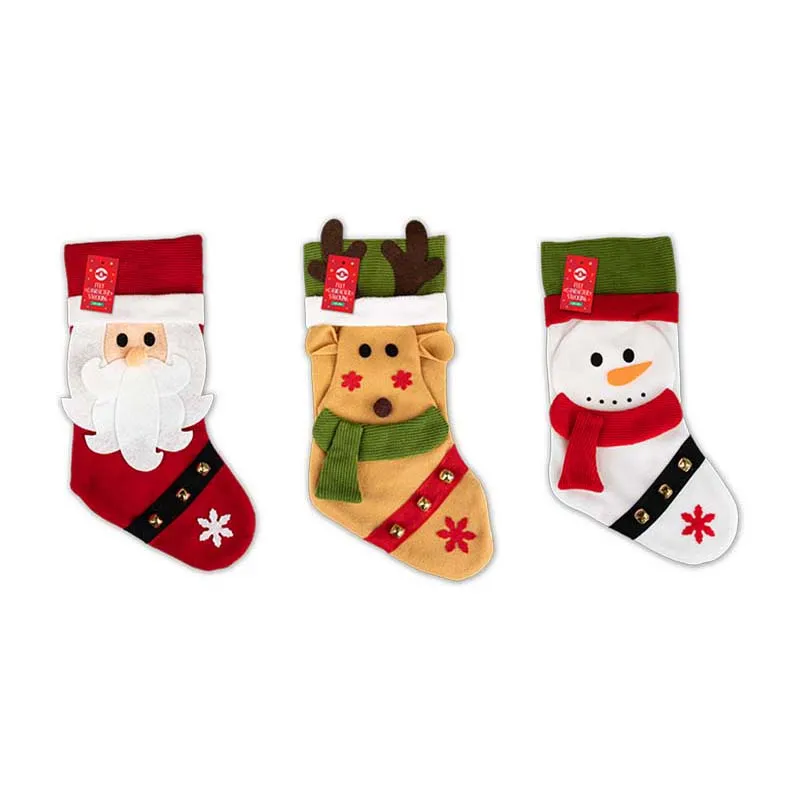 XMA8882OB XMAS CHARACTER FELT STOCKING 45cm
