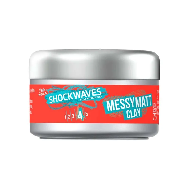 WELLA SHOCKWAVES MESSY MAT CLAY 75ml