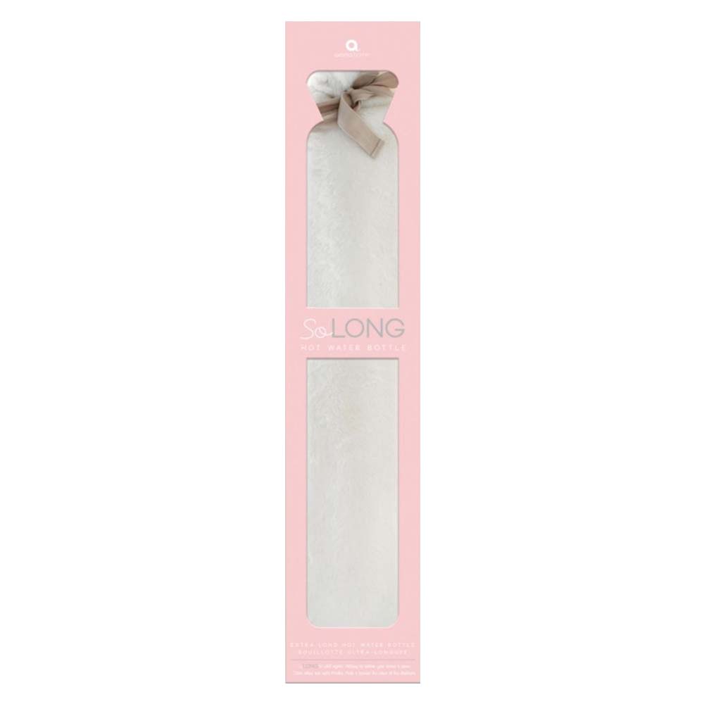 SO LONG WHITE FURRY LONG HOT WATER BOTTLE BOXED***special