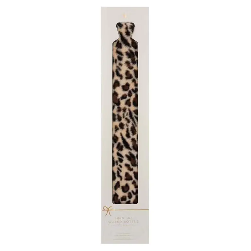 SO LONG LEOPARD FUR LONG HOT WATER BOTTLE BOXED***special