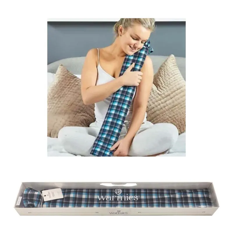 BOT-TAR-1 WARMIES LONG HOT WATER BOTTLE BLUE TARTAN BOXED