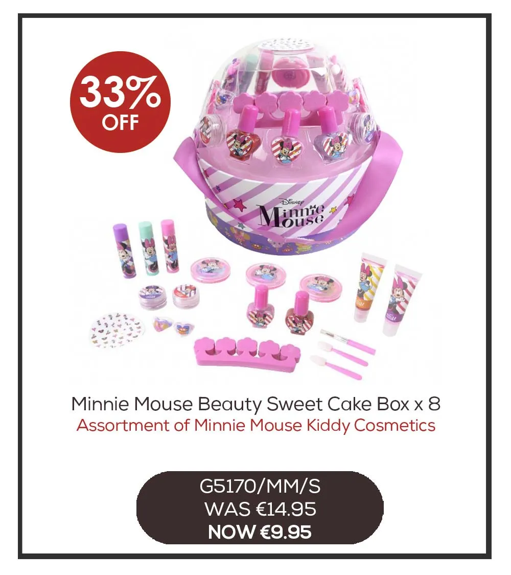 1580384E MARKWINS MINI MOUSE BEAUTY SWEET CAKE BOX***BLK FRIDAY 25