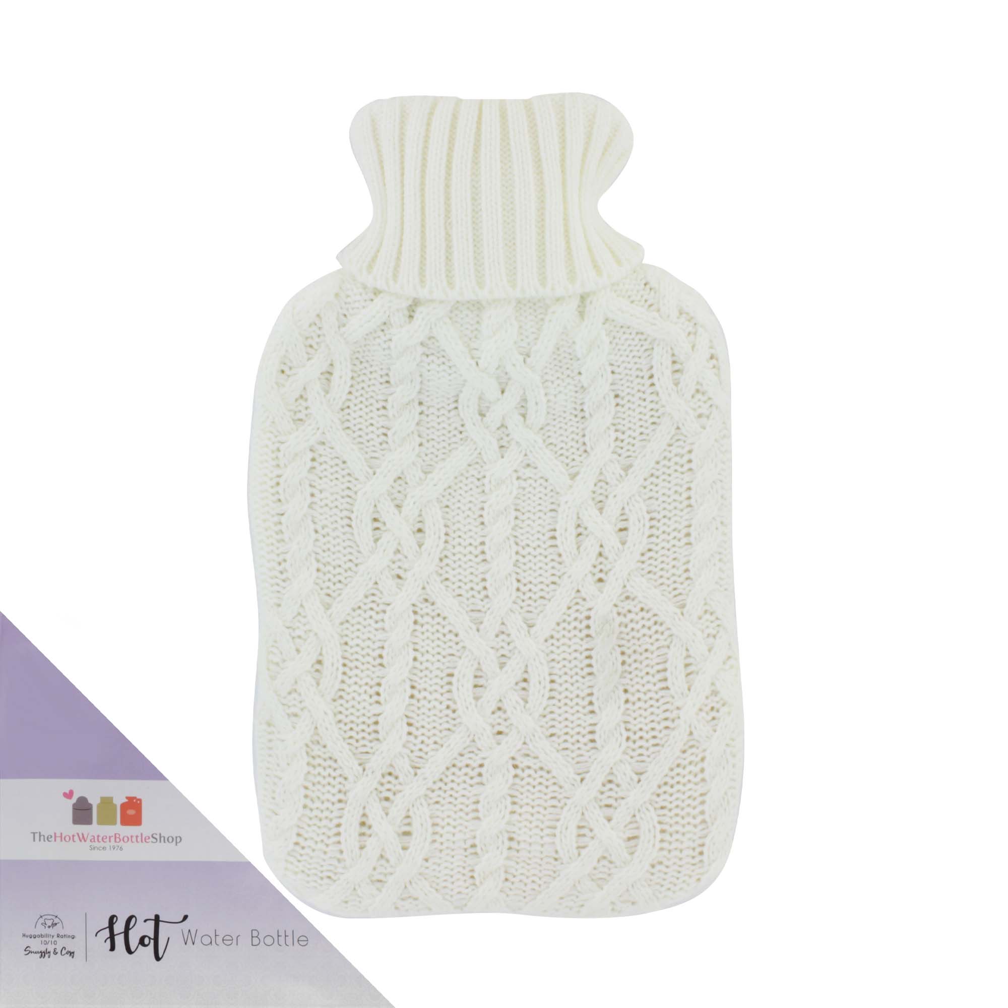 KNIT CREAM  HOT WATER BOTTLE
