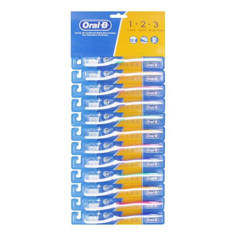 ORAL B 123 medium 40 TOOTHBRUSH CLIPSTRIP x12
