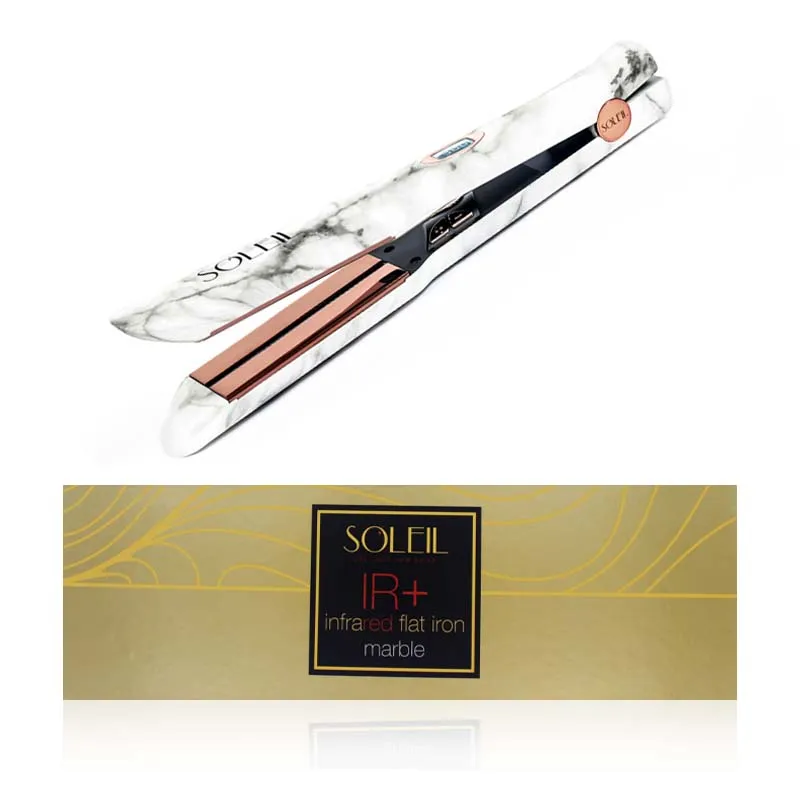 SOLEIL INFRARED FLAT HAIR IRON MARBLE L10HSIRPEU-D37
