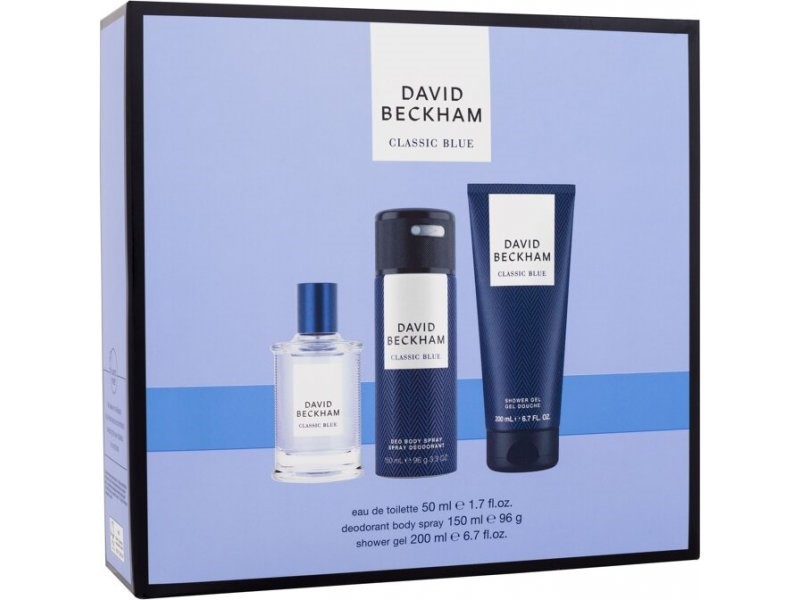 DAVID BECKHAM CLASSIC BLUE 3pce SET