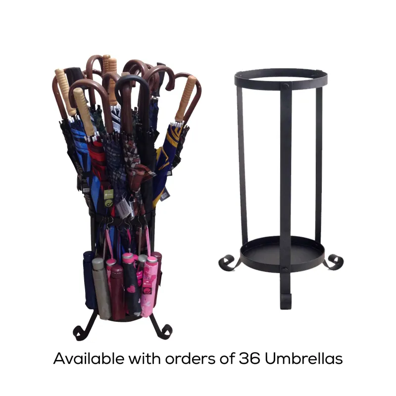 METAL UMBRELLA STAND(36 MIXED UMBRELLAS)