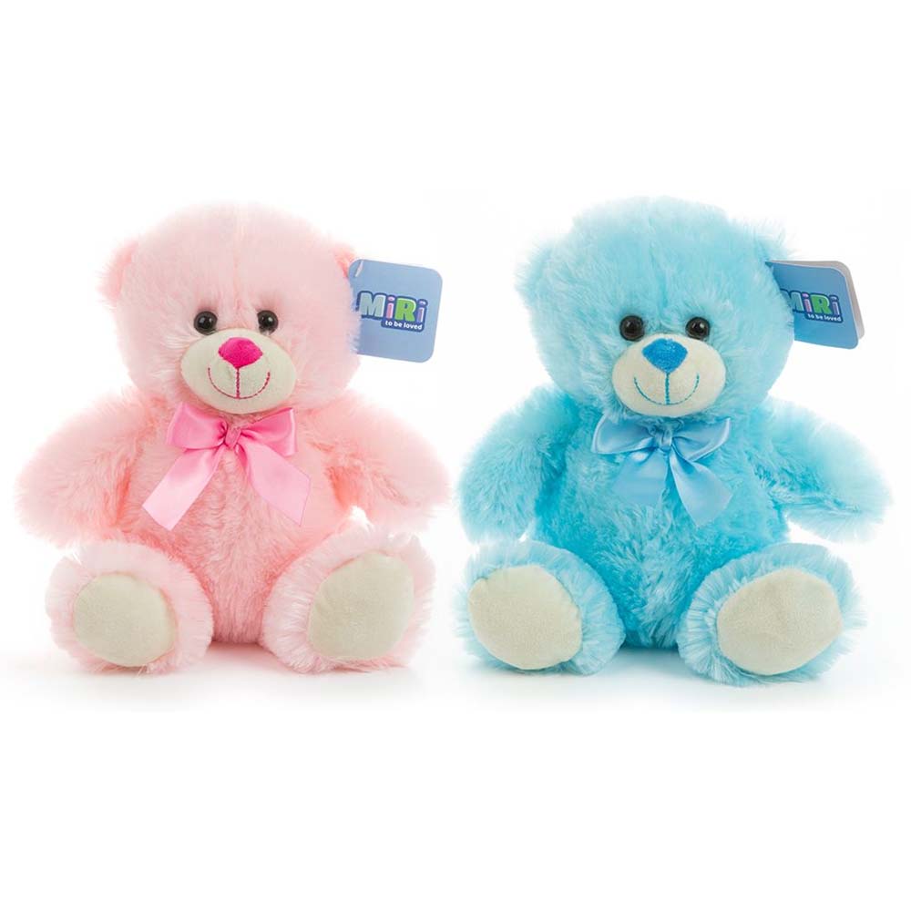 R05-1244 PINK/BLUE 25cm CUDDLY BEARS