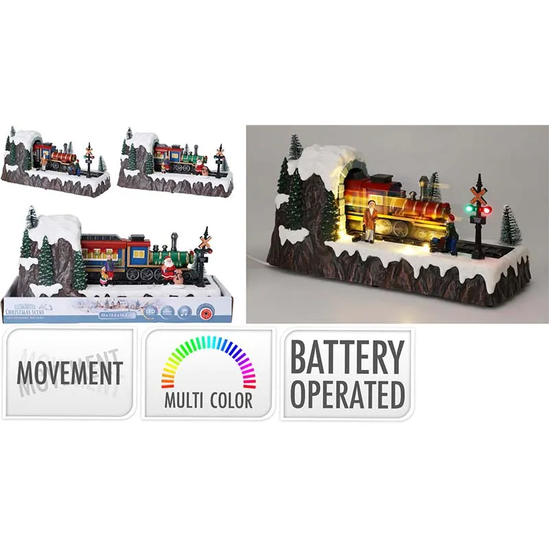 ABG102050 WINTER SCENE TRAIN 32CM