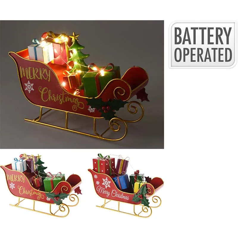 ALX630230 SLEIGH WITH PRESENTS AND lights x6***DS