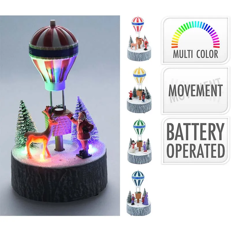 ACD911210 XMAS SCENERY LED 17CM 4 DISP x12***DS