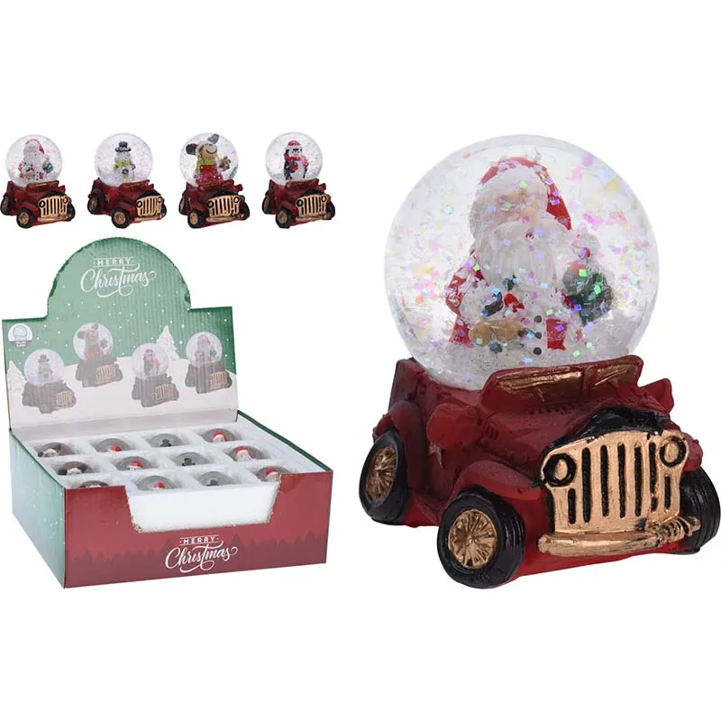 ALX910510 WATERBALL XMAS FIGURE CAR disp x12