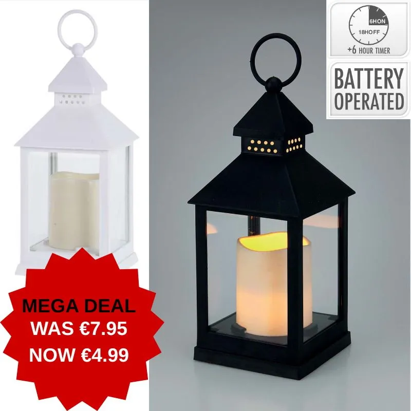 ANX000110 LANTERN WITH LED CANDLE 23cm***special 25