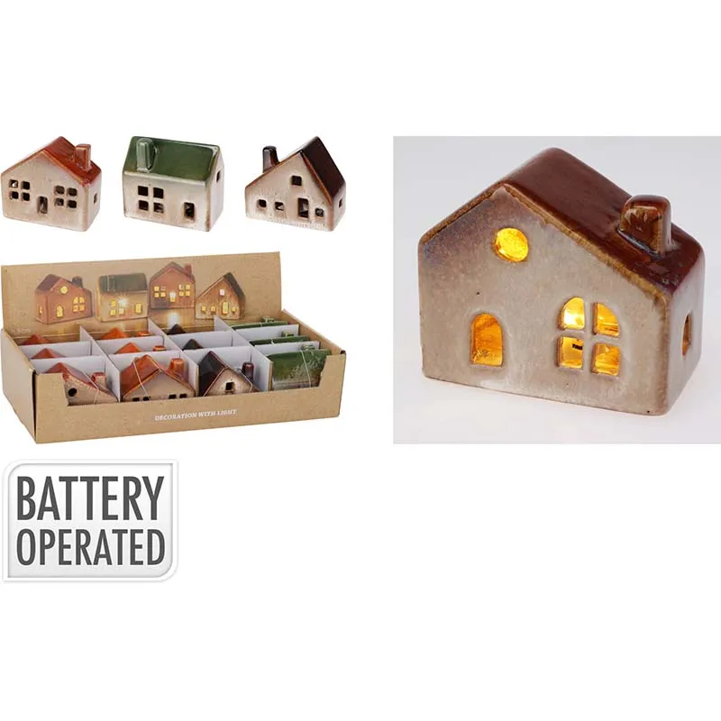 APF648170 HOUSE 8CM WITH LED 4mix disp x12