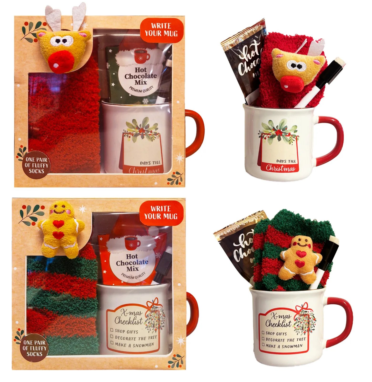 880173 XMAS MUG/SOCK GIFT SET x6...DS