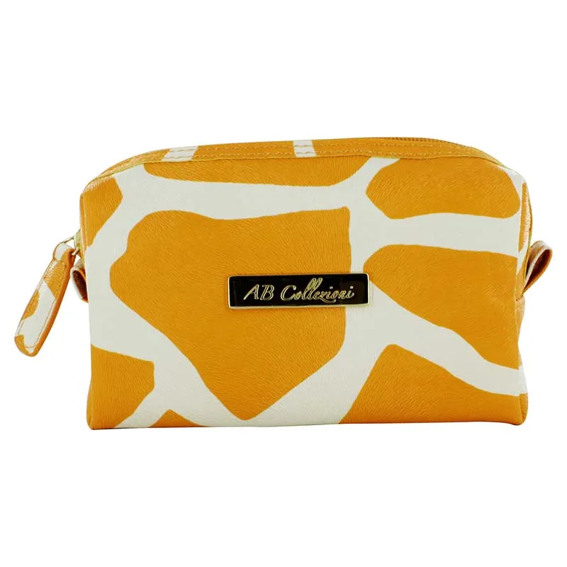 AB466G YELLOW STRIPE COSMETIC BAG