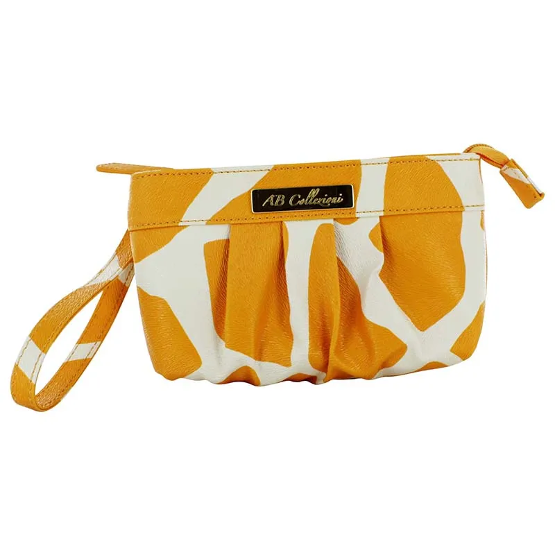AB467G YELLOW STRIPE COSMETIC BAG