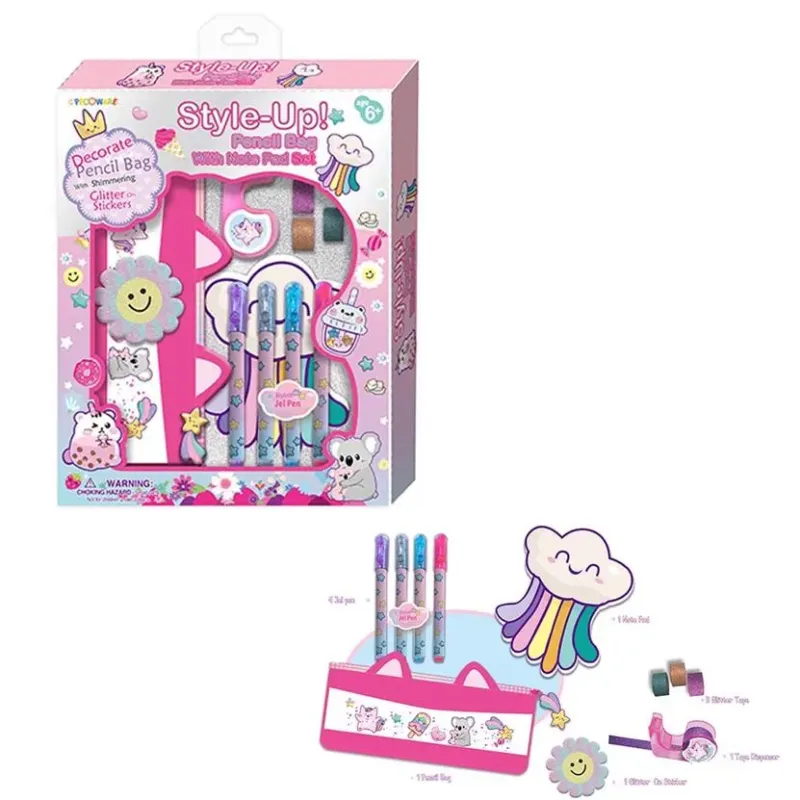 210KL STYLE UP PENCIL CASE & NOTE PAD SET