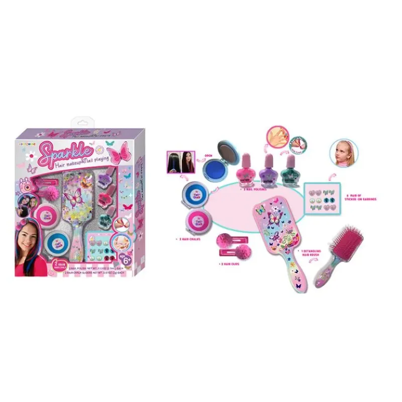 351BG SPARKLE HAIR & NAIL PLAYING SET