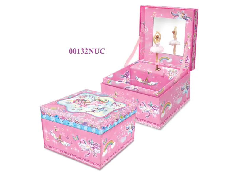 132NUC UNICORN SQUARE MUSIC JEWELLERY BOX