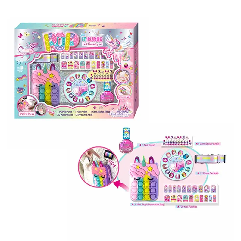215NUC POP IT PURSE NAIL BEAUTY SET