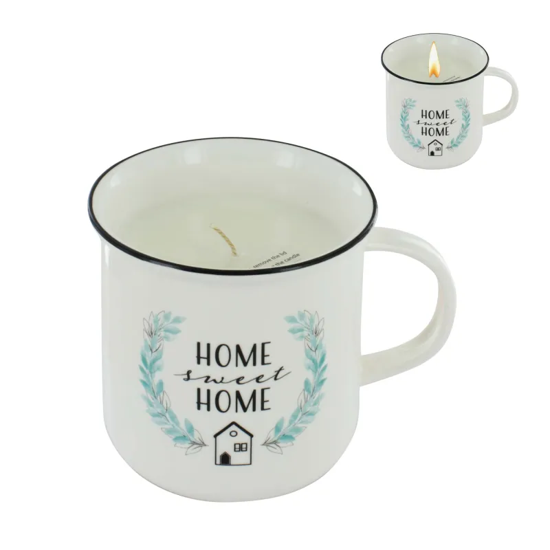 CANDLE COFFE MUG HOME SWEET HOME 13oz x4