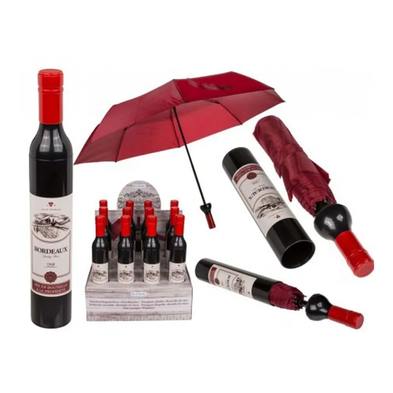 61/1861 RED WINE BOTTLE UMBRELLA x12