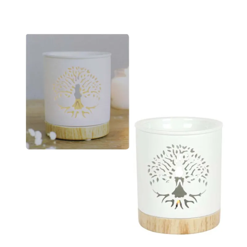 OB_34730 White Tree of Life Cut Out OIL BURNER
