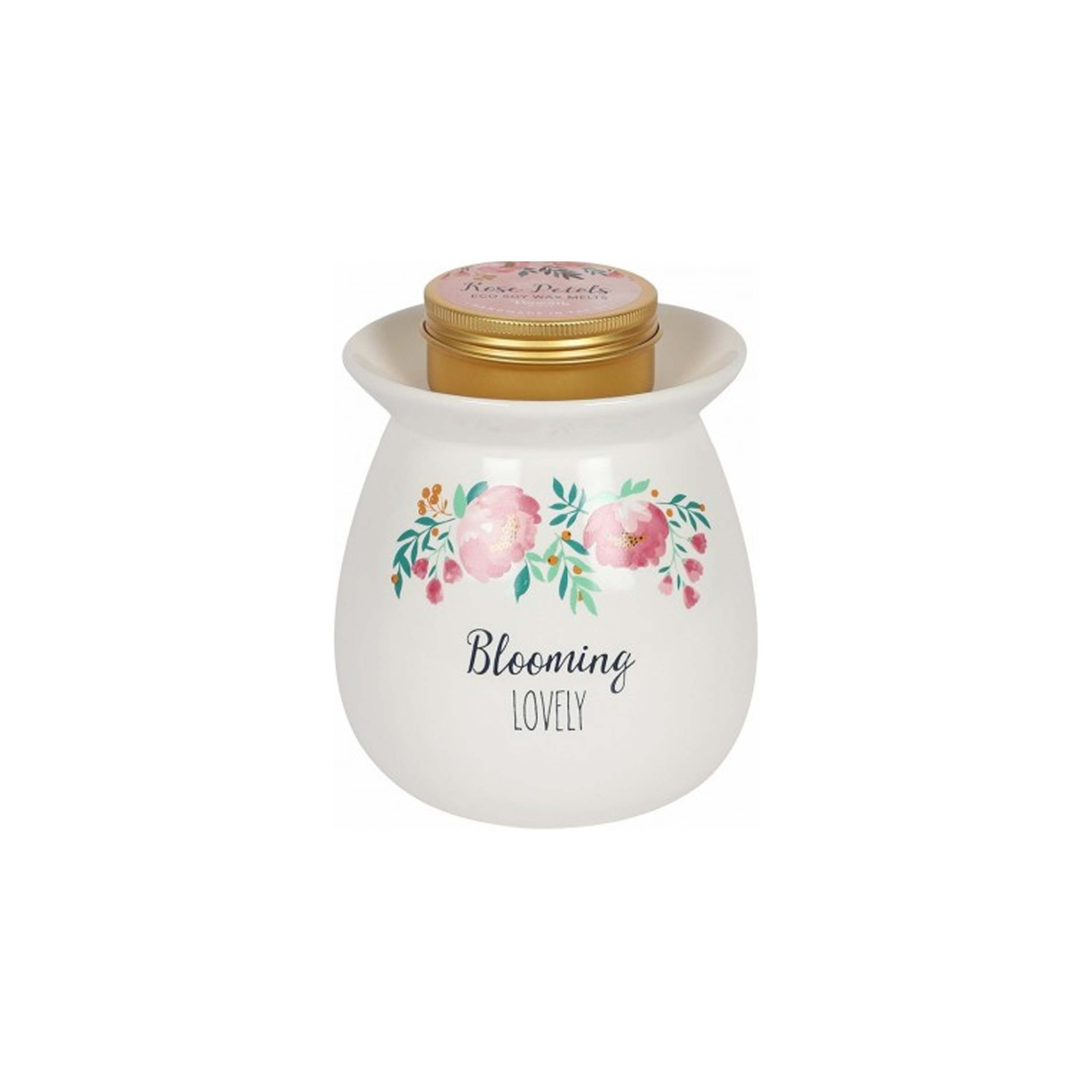 BL_38838 blooming lovely wax melt burner set