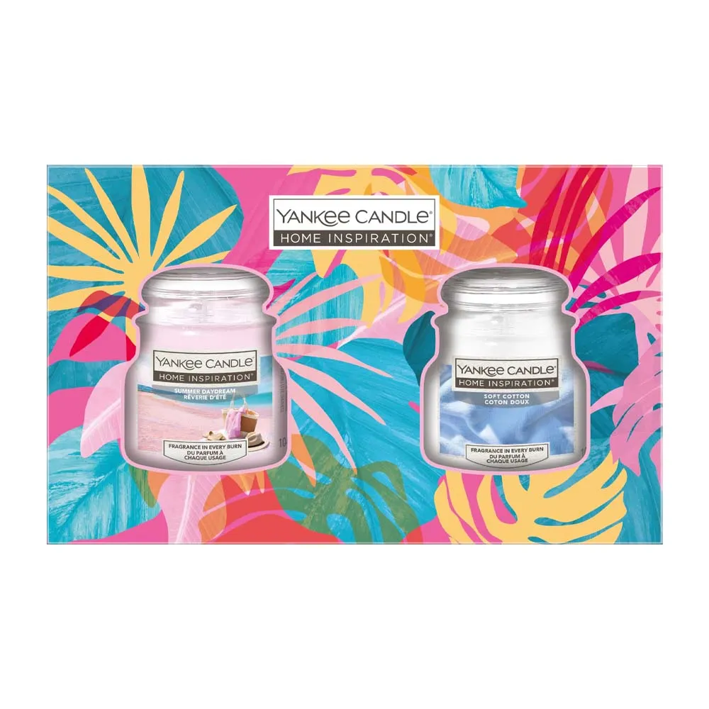YANKEE HI (2x104g) SMALL JAR GIFT SET(summer daydream/soft cotton)