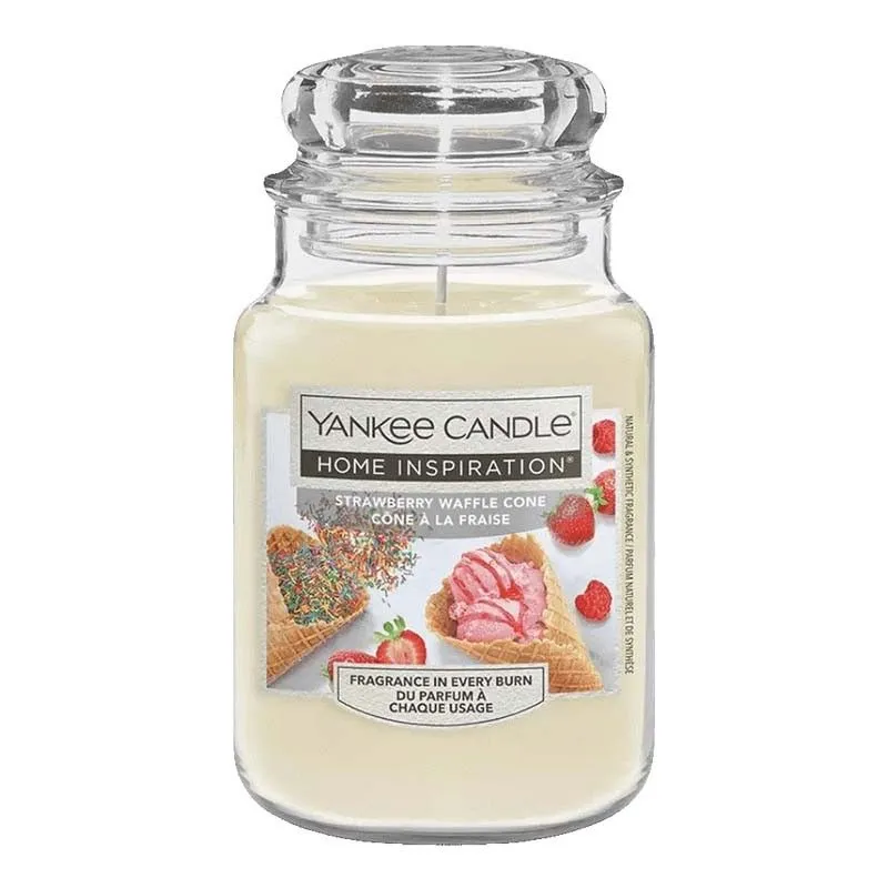 YANKEE CANDLE HOME INSPIRATION STRAWBERRY WAFFLE CONE 538g x 4