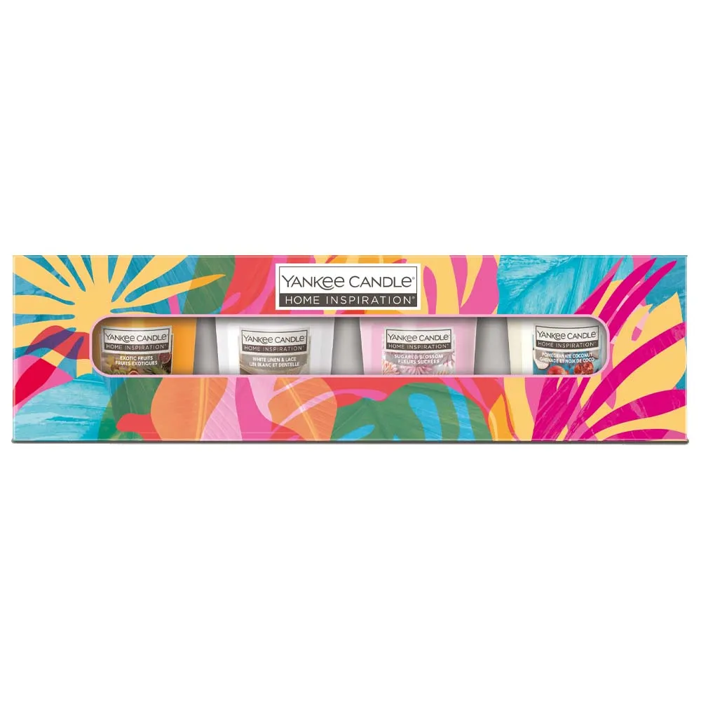 YANKEE 4 VOTIVE CANDLE SET