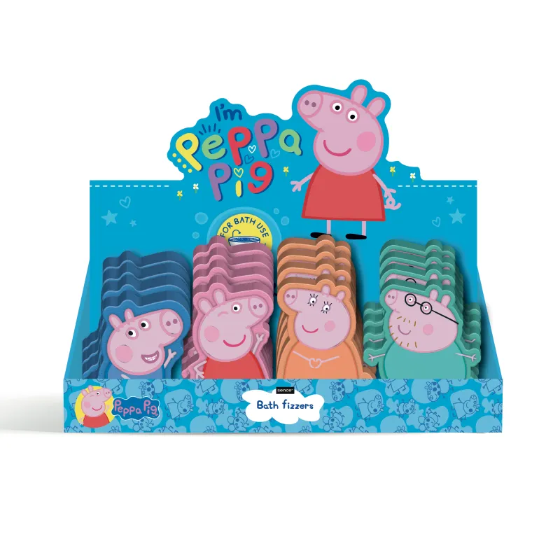 2040970 PEPPA PIG 120g BATH FIZZERS DISP x16***special