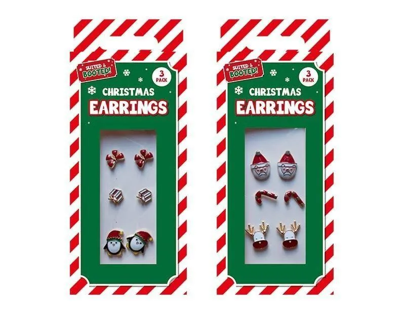 XMA4205OB Xmas Earrings 3 Pack