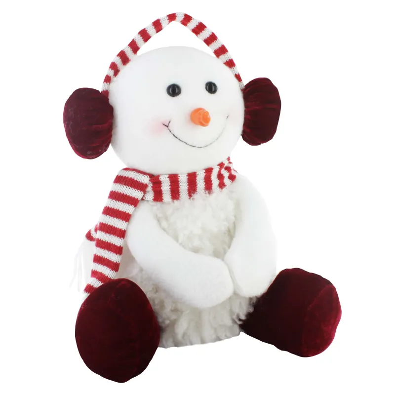 24852B SNOWMAN WITH EARMUFFS H28cm