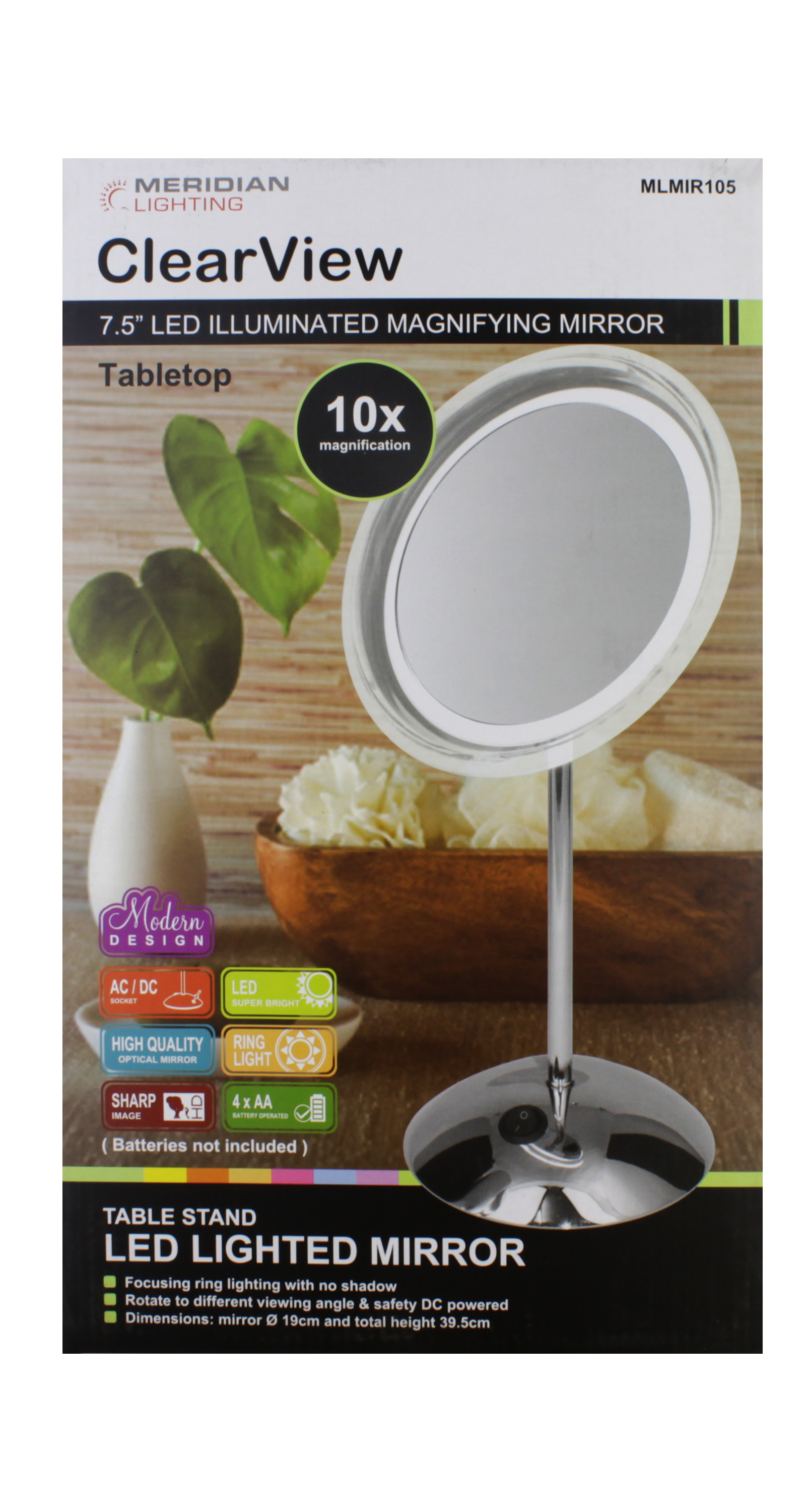 CLEAR VIEW 7.5" LED LIGHT MIRROR MLMIR105