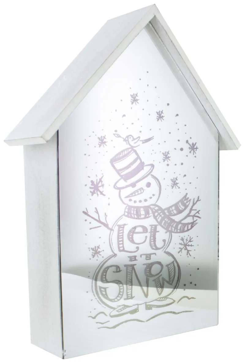 AXE100050 LIGHT UP HOUSE XMAS MIRROR 25cm