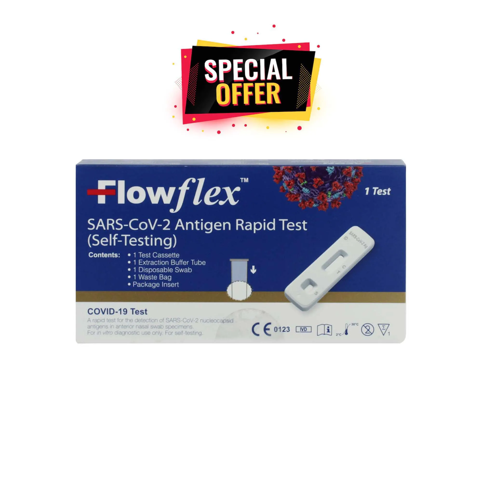 FLOWFLEX (COVID)ANTIGEN RAPID TEST SINGLES