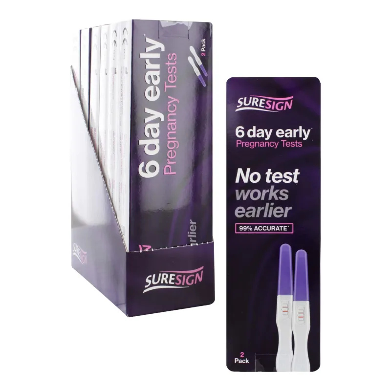 SURESIGN 6 DAY EARLY PREGNANCY TEST (2 PACK)
