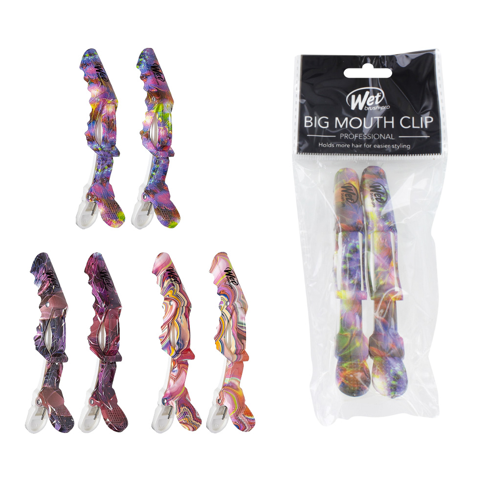 WET BRUSH PRO BIG MOUTH CLIPS 2PK ON CLIP STRIP