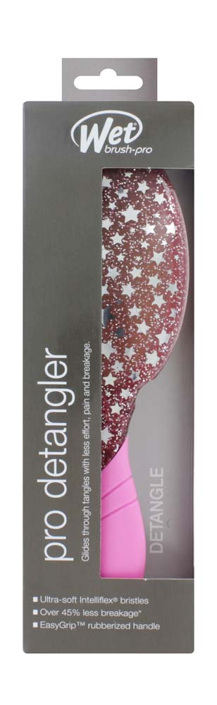 WET BRUSH DETANGLER GLITTER PINK STAR