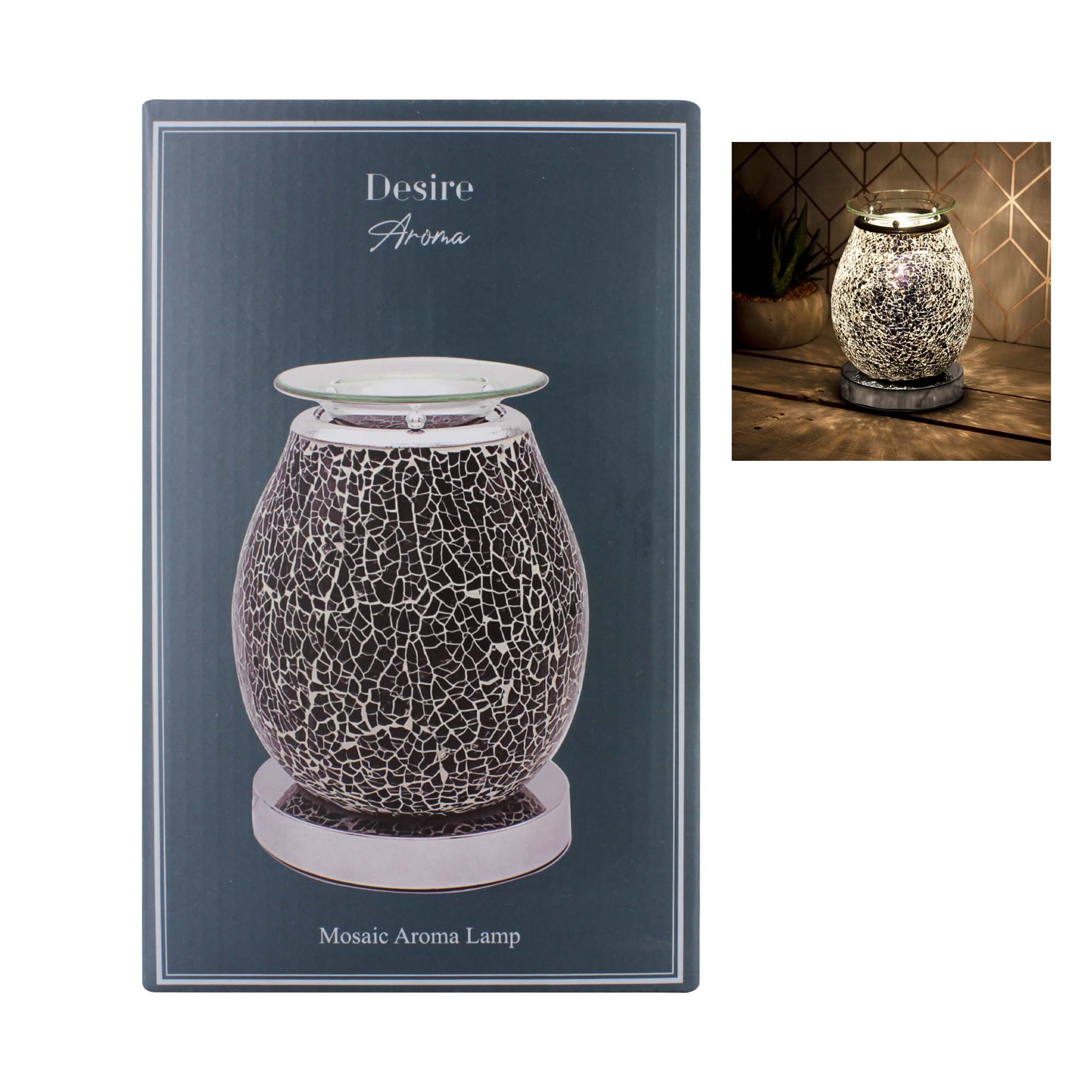 LP46378 DESIRE BLACK MOSAIC AROMA LAMP