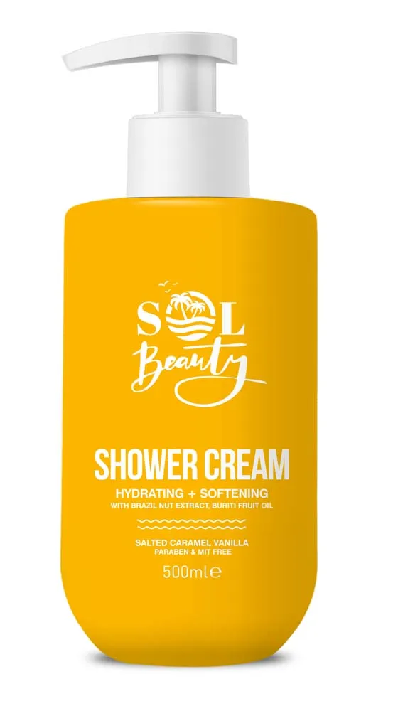 SOL BEAUTY SALTED CARAMEL VANILLA SHOWER CREAM 500ml