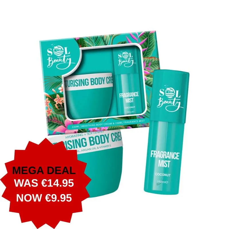 SOL BEAUTY COCONUT MIST & BODY CREAM SET***special 25