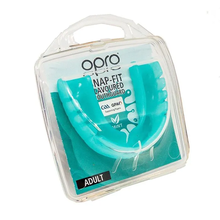 OPRO ADULT SNAP FIT MOUTH GUARD MINT GREEN (GUM SHIELD)