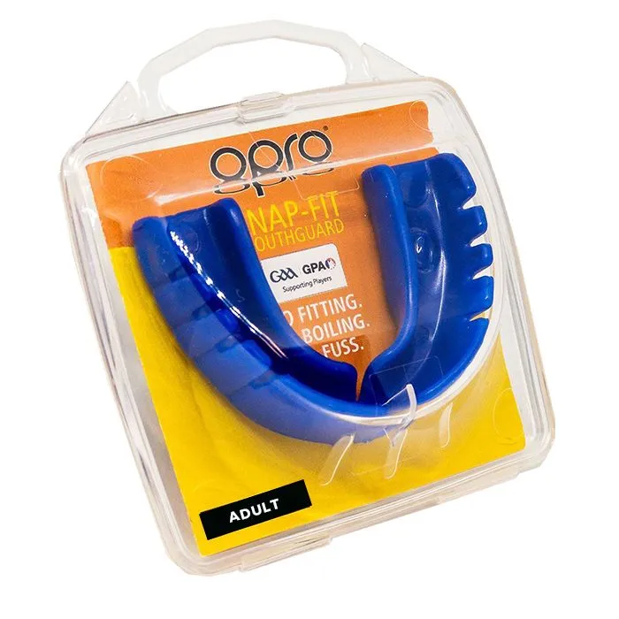 OPRO ADULT SNAP FIT MOUTH GUARD ELECTRIC BLUE (GUM SHIELD)