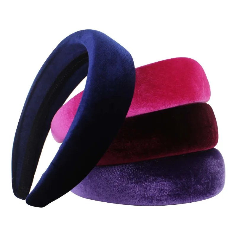 WIDE VELVET PADDED H/BAND