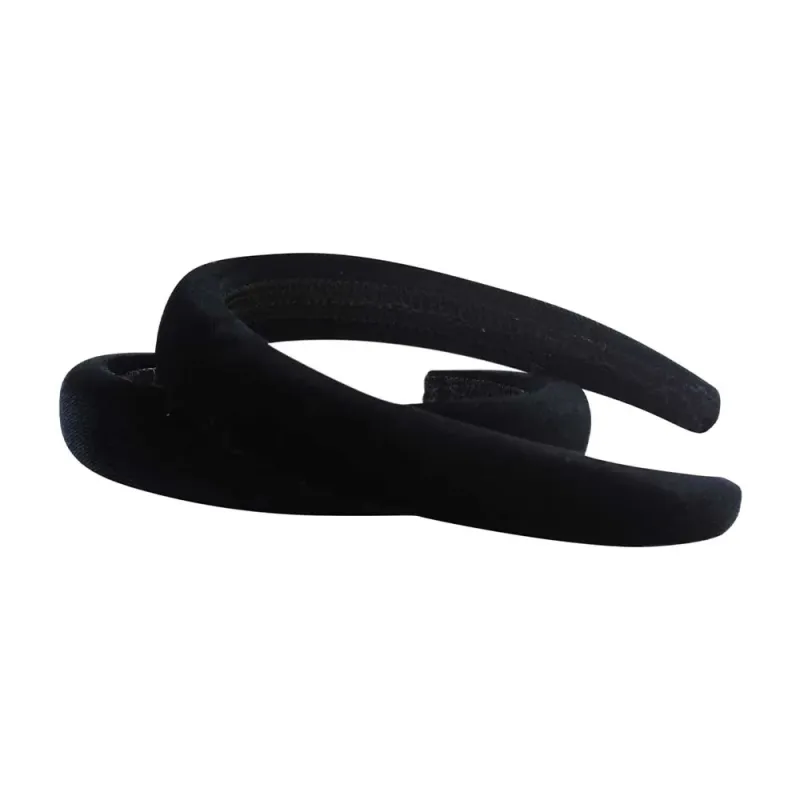 BLACK VELVET PADDED H/BAND